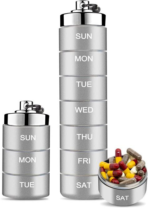 metal pill boxes|metal pill organizer 7 day.